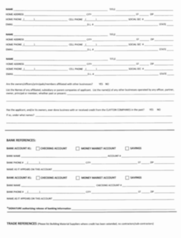 credit application